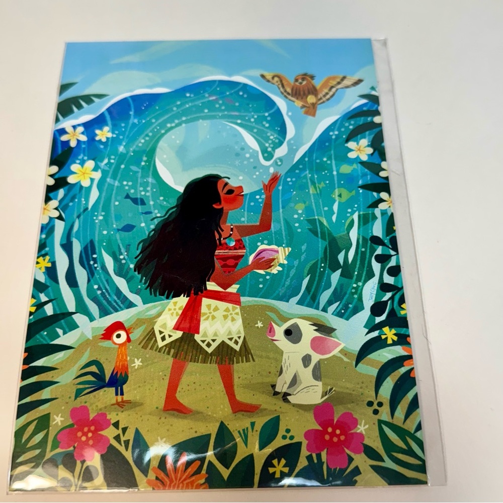 NWT. Disney Parks Wonderground Gallery Moana Postcard by Joey Chou